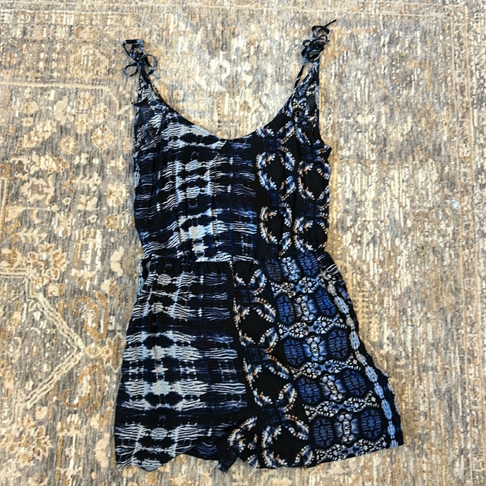 BCBG Maxazria navy blue romper.